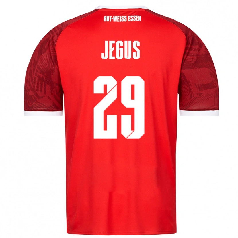 Danxen Heren Leonard Jegus #29 Rood Bordeaux Wit Uitshirt Uittenue 2025/26 T-Shirt België