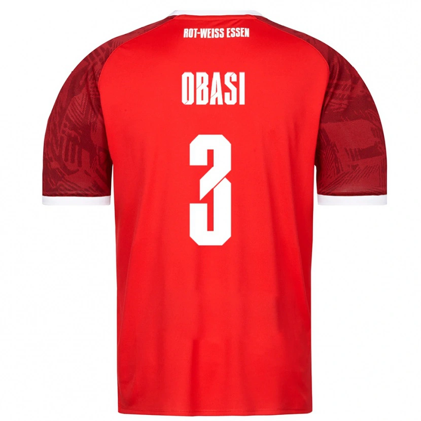 Danxen Heren Carrick Obasi #3 Rood Bordeaux Wit Uitshirt Uittenue 2025/26 T-Shirt België