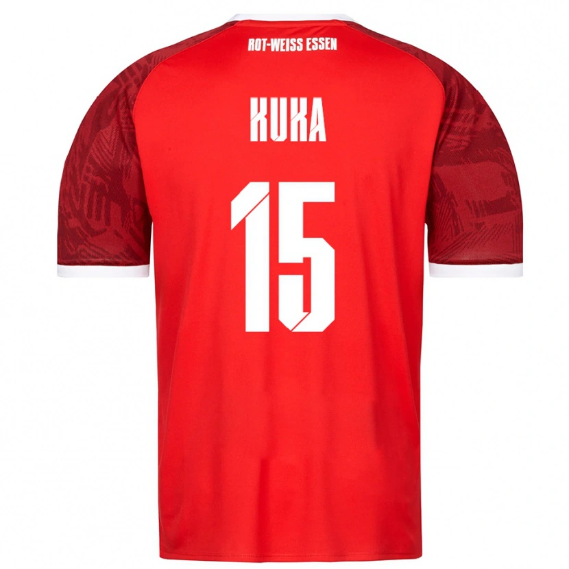 Danxen Heren Hamid Kuka #15 Rood Bordeaux Wit Uitshirt Uittenue 2025/26 T-Shirt België