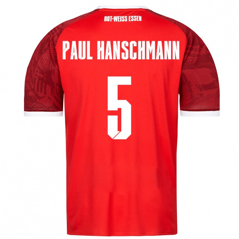 Danxen Heren Theodor Paul Hanschmann #5 Rood Bordeaux Wit Uitshirt Uittenue 2025/26 T-Shirt België