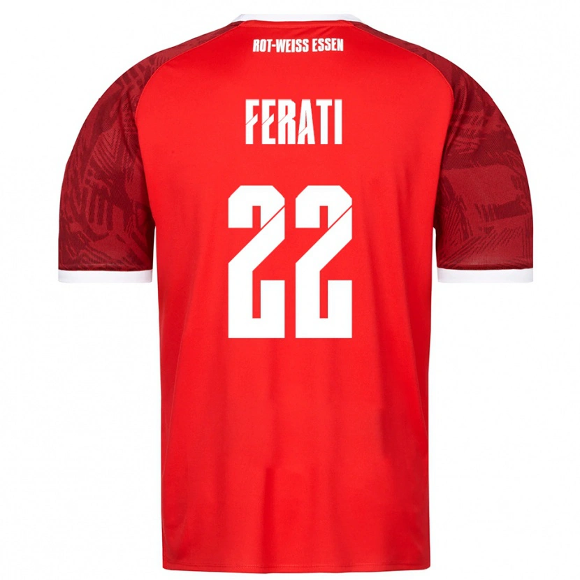 Danxen Heren Larson Ferati #22 Rood Bordeaux Wit Uitshirt Uittenue 2025/26 T-Shirt België