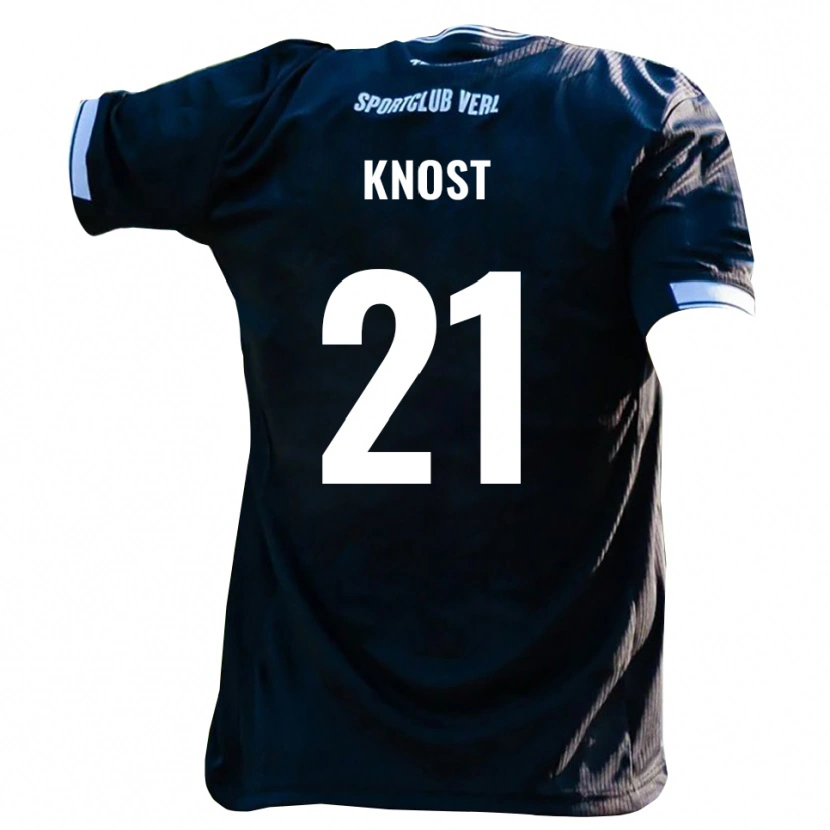 Danxen Heren Tobias Knost #21 Zwart Wit Uitshirt Uittenue 2025/26 T-Shirt België