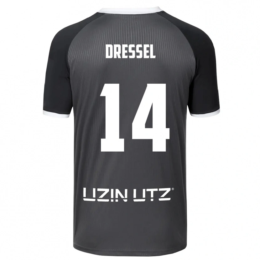 Danxen Heren Dennis Dressel #14 Grijs Wit Uitshirt Uittenue 2025/26 T-Shirt België