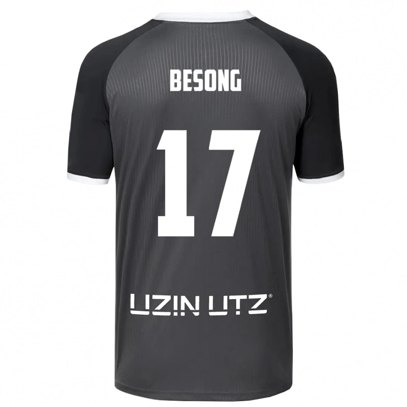 Danxen Heren Paul-Philipp Besong #17 Grijs Wit Uitshirt Uittenue 2025/26 T-Shirt België