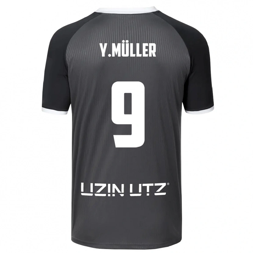 Danxen Heren Yannick Müller #9 Grijs Wit Uitshirt Uittenue 2025/26 T-Shirt België