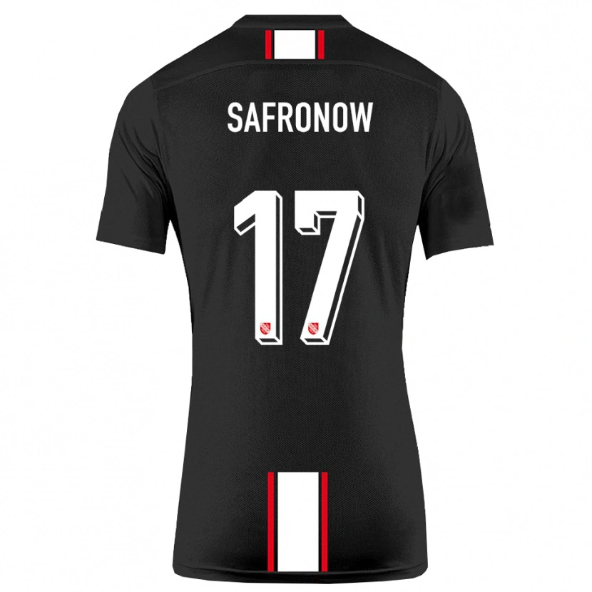 Danxen Heren Maxim Safronow #17 Zwart Wit Uitshirt Uittenue 2025/26 T-Shirt België