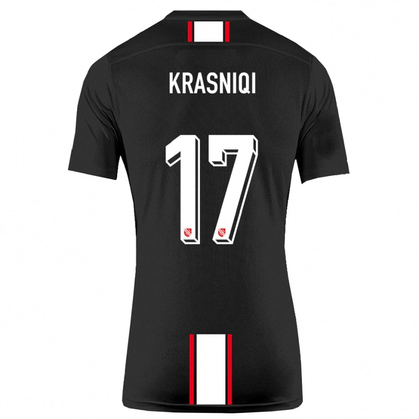 Danxen Heren Ermal Krasniqi #17 Zwart Wit Uitshirt Uittenue 2025/26 T-Shirt België