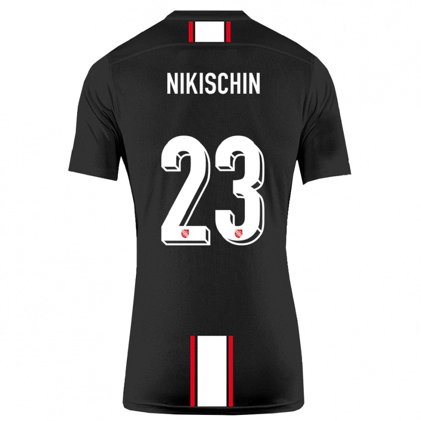 Danxen Heren Adrian Nikischin #23 Zwart Wit Uitshirt Uittenue 2025/26 T-Shirt België