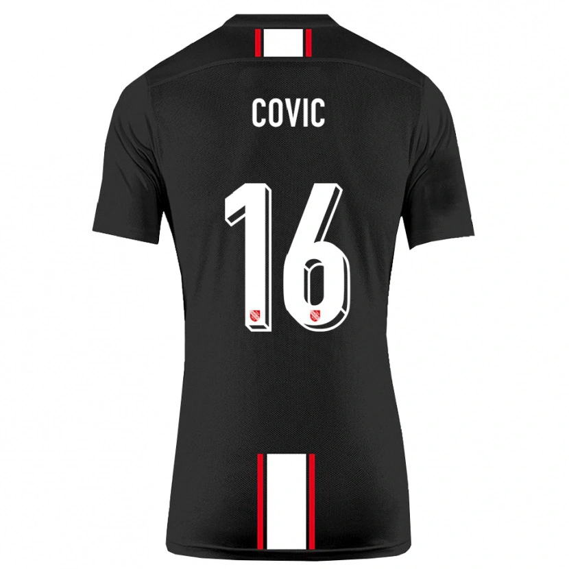 Danxen Heren Rayen Covic #16 Zwart Wit Uitshirt Uittenue 2025/26 T-Shirt België