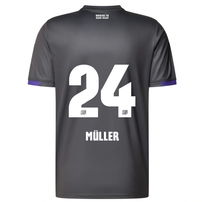 Danxen Heren Jannik Müller #24 Grijs Paars Uitshirt Uittenue 2025/26 T-Shirt België