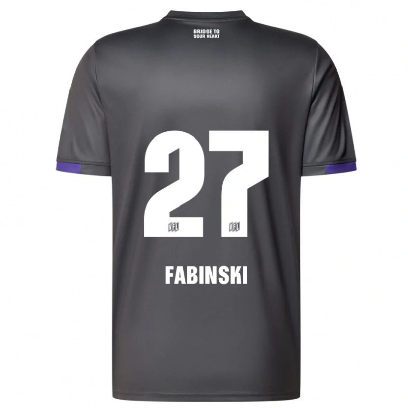 Danxen Heren Robin Fabinski #27 Grijs Paars Uitshirt Uittenue 2025/26 T-Shirt België
