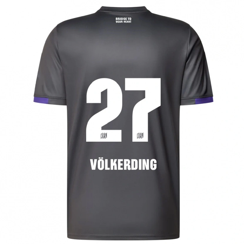Danxen Heren Jakob Völkerding #27 Grijs Paars Uitshirt Uittenue 2025/26 T-Shirt België