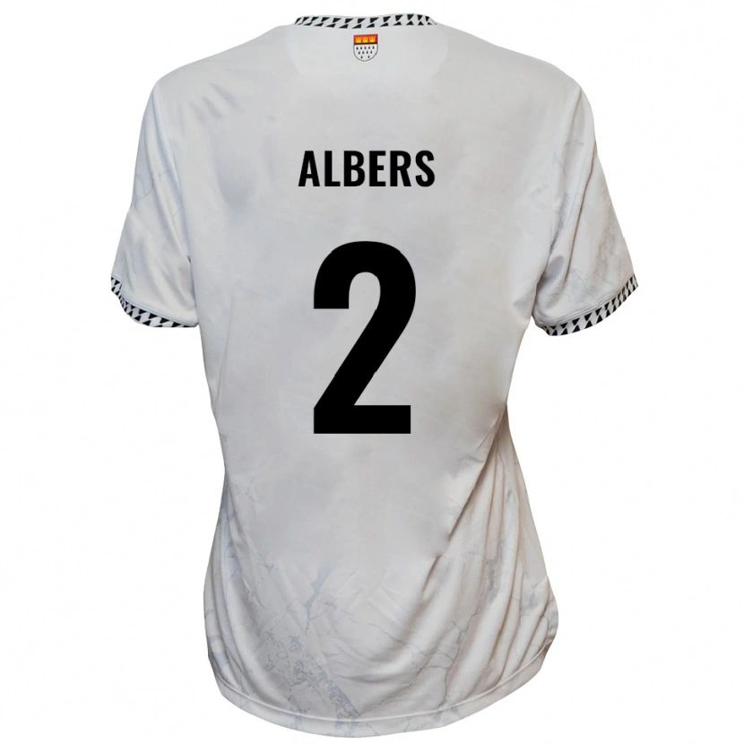 Danxen Heren Felix Albers #2 Wit Zwart Uitshirt Uittenue 2025/26 T-Shirt België