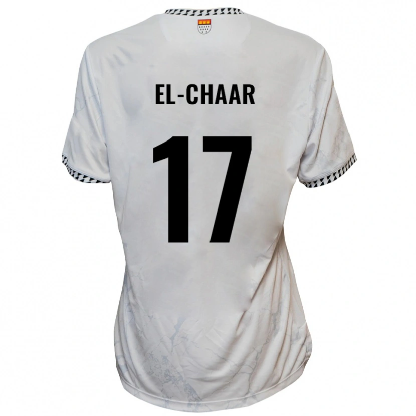 Danxen Heren Aboubaker El-Chaar #17 Wit Zwart Uitshirt Uittenue 2025/26 T-Shirt België