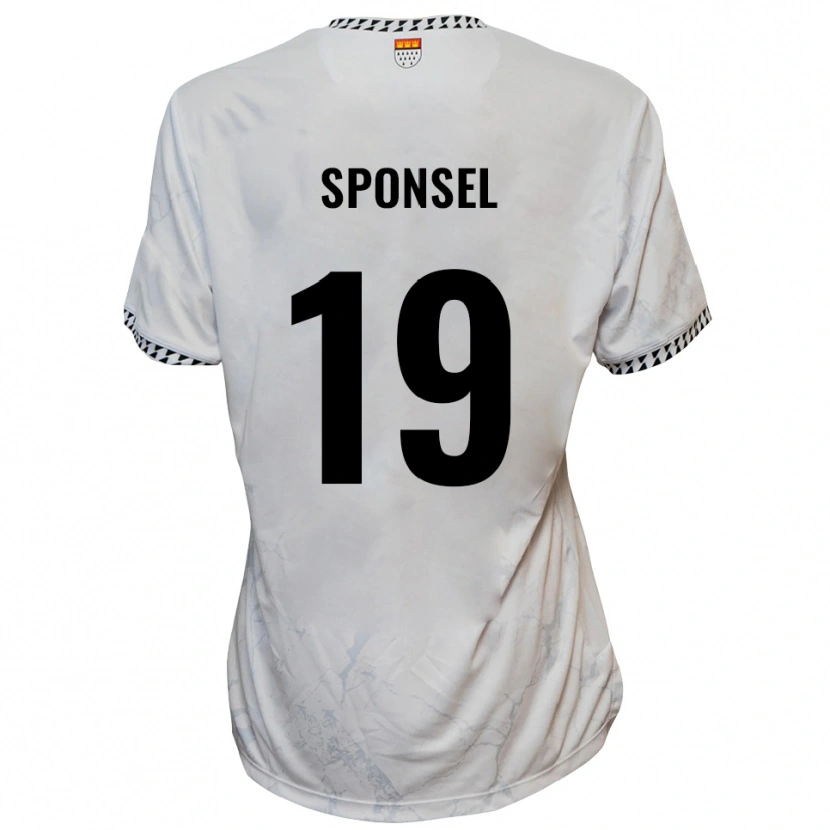 Danxen Heren Meiko Sponsel #19 Wit Zwart Uitshirt Uittenue 2025/26 T-Shirt België