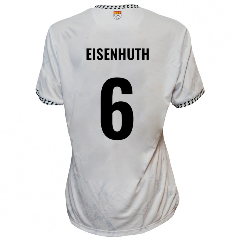 Danxen Heren Tobias Eisenhuth #6 Wit Zwart Uitshirt Uittenue 2025/26 T-Shirt België