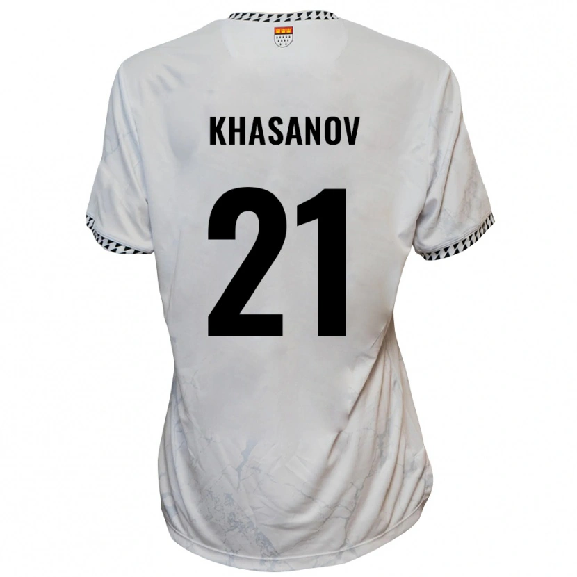Danxen Heren Denys Khasanov #21 Wit Zwart Uitshirt Uittenue 2025/26 T-Shirt België