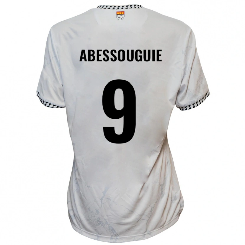Danxen Heren Thierry Abessouguie #9 Wit Zwart Uitshirt Uittenue 2025/26 T-Shirt België