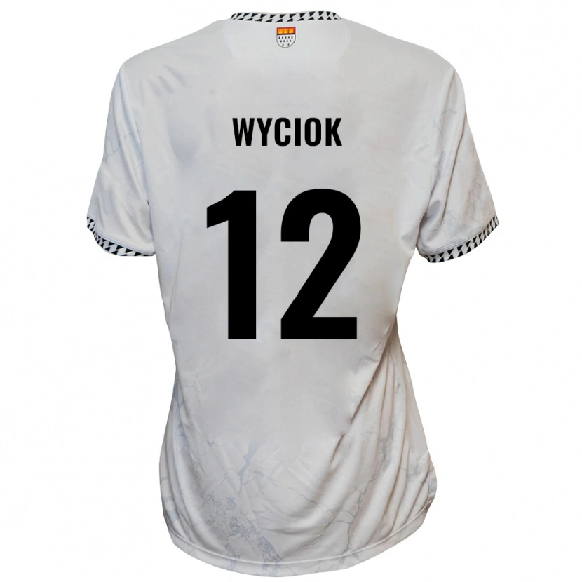 Danxen Heren David Wyciok #12 Wit Zwart Uitshirt Uittenue 2025/26 T-Shirt België