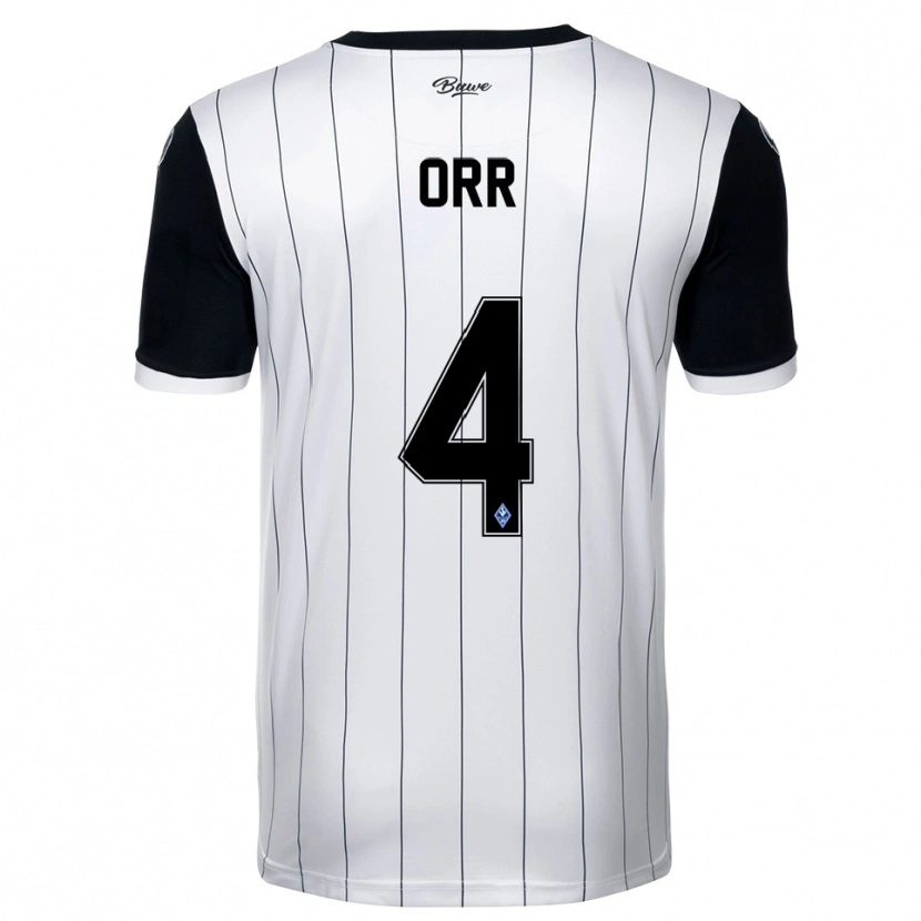 Danxen Heren George Orr #4 Wit Zwart Uitshirt Uittenue 2025/26 T-Shirt België