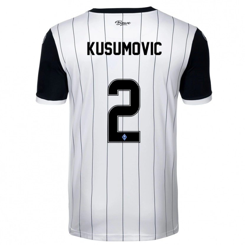 Danxen Heren Sami Kusumovic #2 Wit Zwart Uitshirt Uittenue 2025/26 T-Shirt België