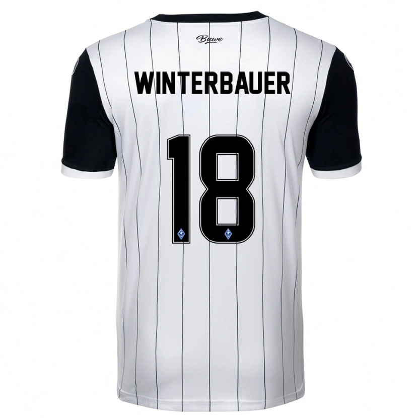 Danxen Heren Jan Winterbauer #18 Wit Zwart Uitshirt Uittenue 2025/26 T-Shirt België