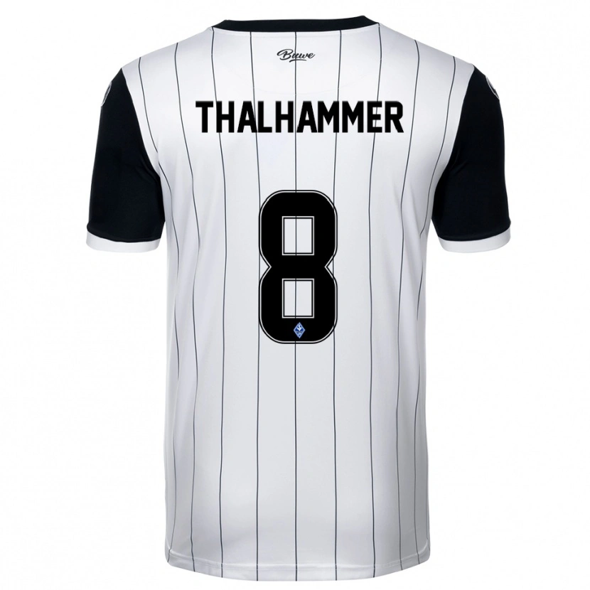Danxen Heren Maximilian Thalhammer #8 Wit Zwart Uitshirt Uittenue 2025/26 T-Shirt België