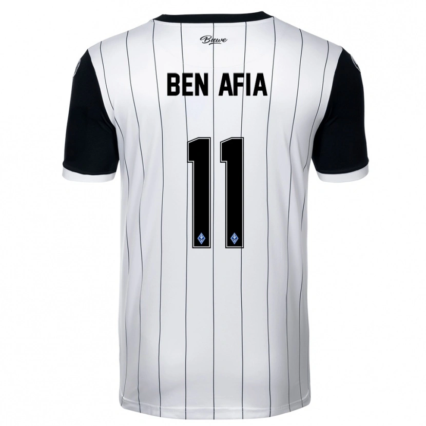 Danxen Heren Sofian Ben Afia #11 Wit Zwart Uitshirt Uittenue 2025/26 T-Shirt België