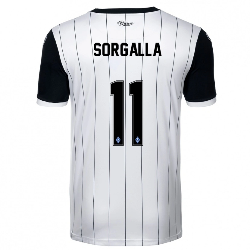 Danxen Heren Tom Sorgalla #11 Wit Zwart Uitshirt Uittenue 2025/26 T-Shirt België
