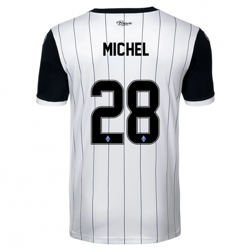 Danxen Heren Diego Michel #28 Wit Zwart Uitshirt Uittenue 2025/26 T-Shirt België