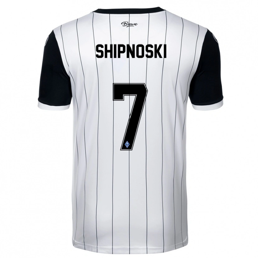 Danxen Heren Nicklas Shipnoski #7 Wit Zwart Uitshirt Uittenue 2025/26 T-Shirt België