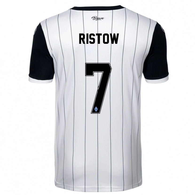 Danxen Heren Daniel Ristow #7 Wit Zwart Uitshirt Uittenue 2025/26 T-Shirt België
