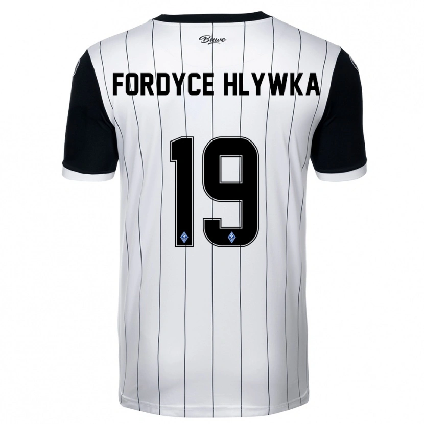 Danxen Heren Roen Fordyce Hlywka #19 Wit Zwart Uitshirt Uittenue 2025/26 T-Shirt België