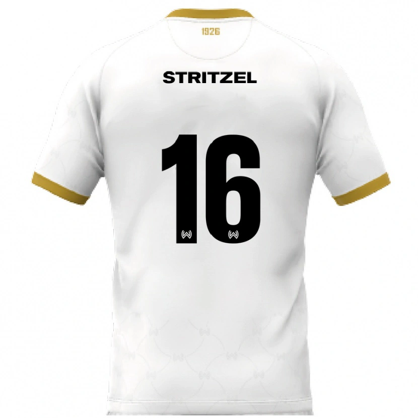 Danxen Heren Florian Stritzel #16 Wit Goud Uitshirt Uittenue 2025/26 T-Shirt België