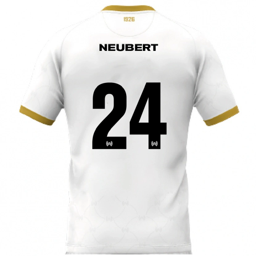 Danxen Heren Tim Neubert #24 Wit Goud Uitshirt Uittenue 2025/26 T-Shirt België