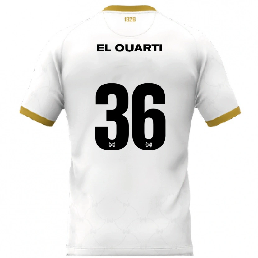 Danxen Heren Nassim El Ouarti #36 Wit Goud Uitshirt Uittenue 2025/26 T-Shirt België