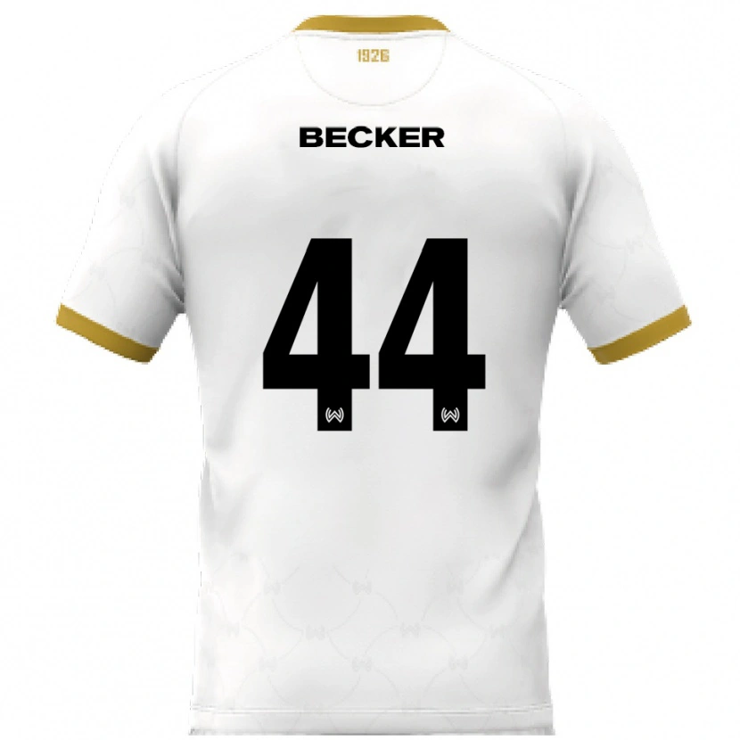 Danxen Heren Jan Becker #44 Wit Goud Uitshirt Uittenue 2025/26 T-Shirt België