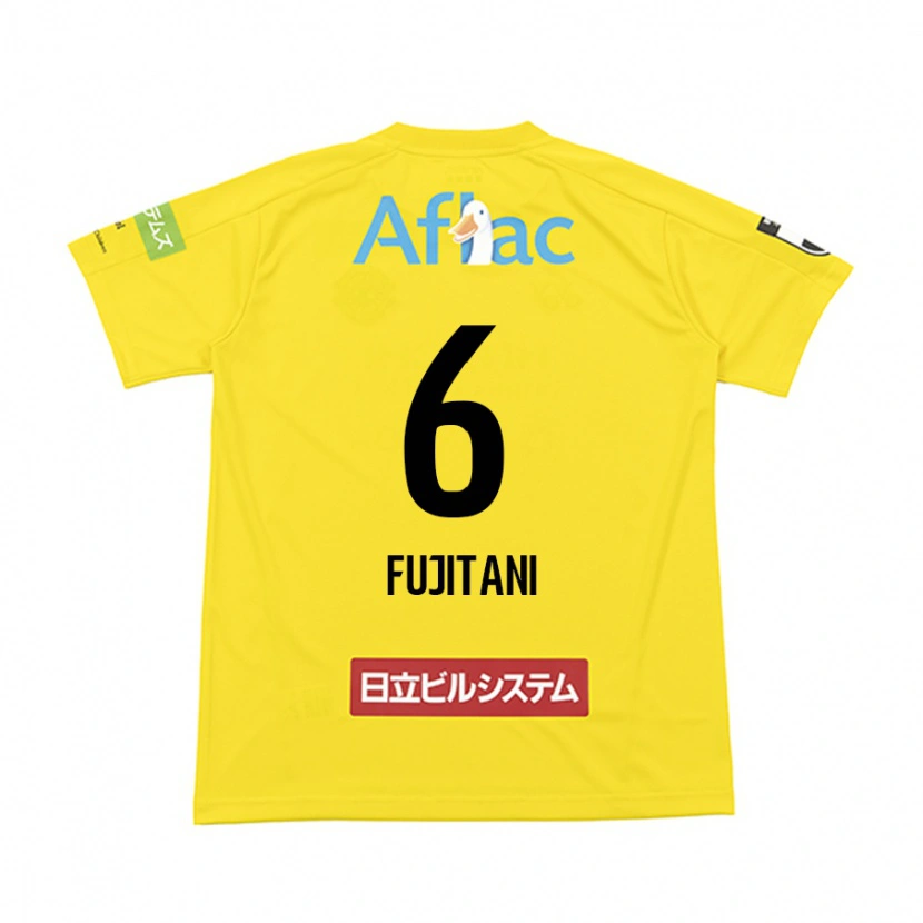 Danxen Kinderen Atsuto Fujitani #6 Zwart Geel Thuisshirt Thuistenue 2025/26 T-Shirt België