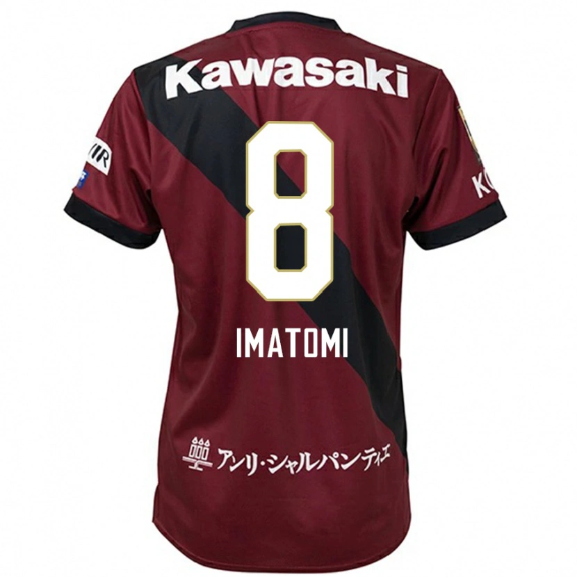 Danxen Kinderen Teruya Imatomi #8 Bourgondisch Zwart Thuisshirt Thuistenue 2025/26 T-Shirt België