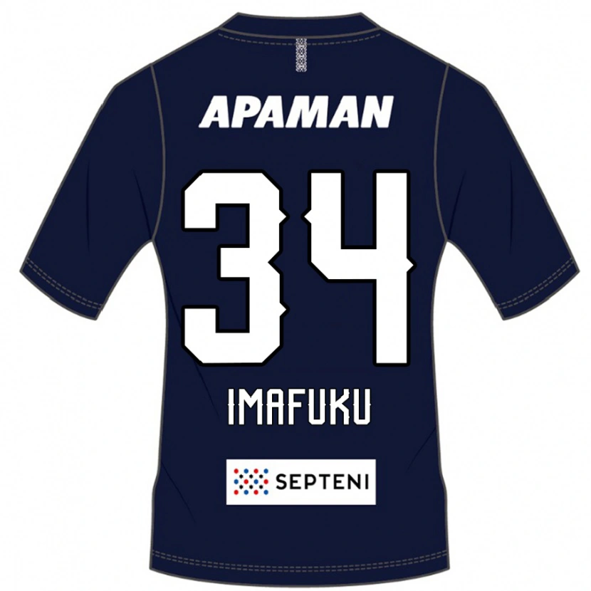 Danxen Kinderen Kennosuke Imafuku #34 Koningsblauw Wit Thuisshirt Thuistenue 2025/26 T-Shirt België
