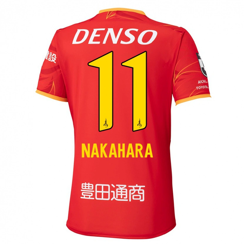 Danxen Kinderen Sora Nakahara #11 Rood Geel Thuisshirt Thuistenue 2025/26 T-Shirt België