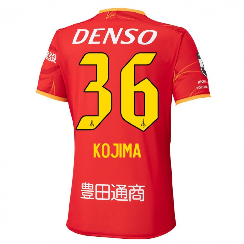 Danxen Kinderen Aoto Kojima #36 Rood Geel Thuisshirt Thuistenue 2025/26 T-Shirt België