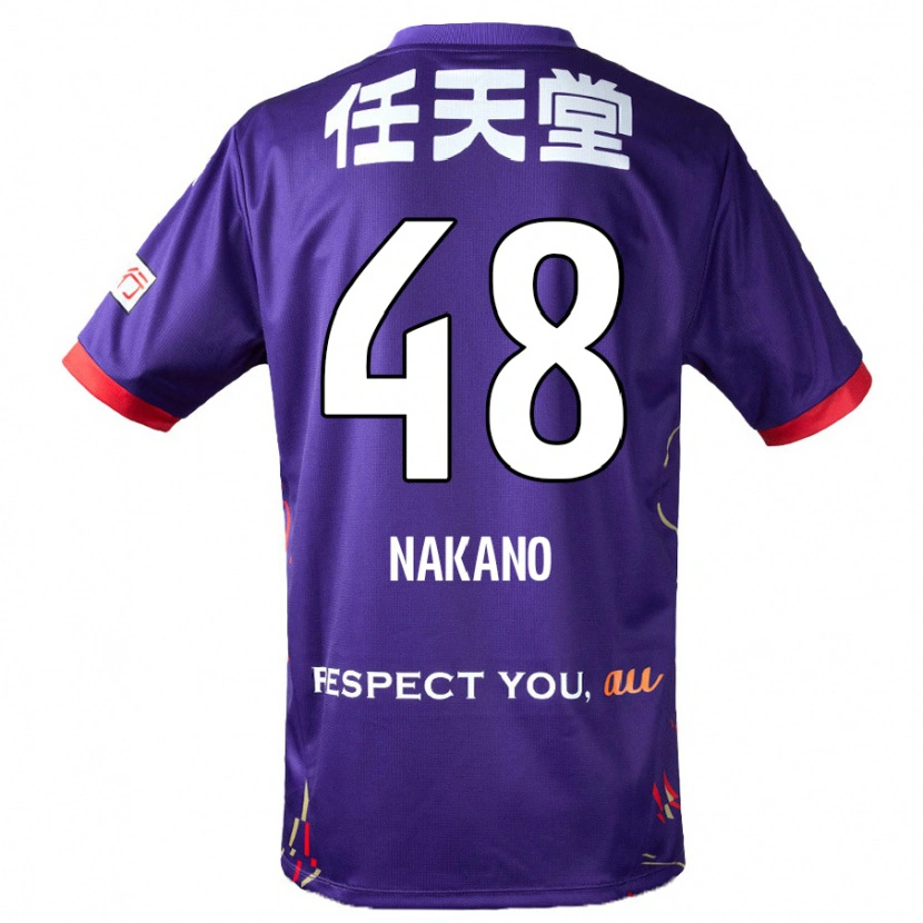 Danxen Kinderen Ryuma Nakano #48 Paars Wit Zwart Thuisshirt Thuistenue 2025/26 T-Shirt België
