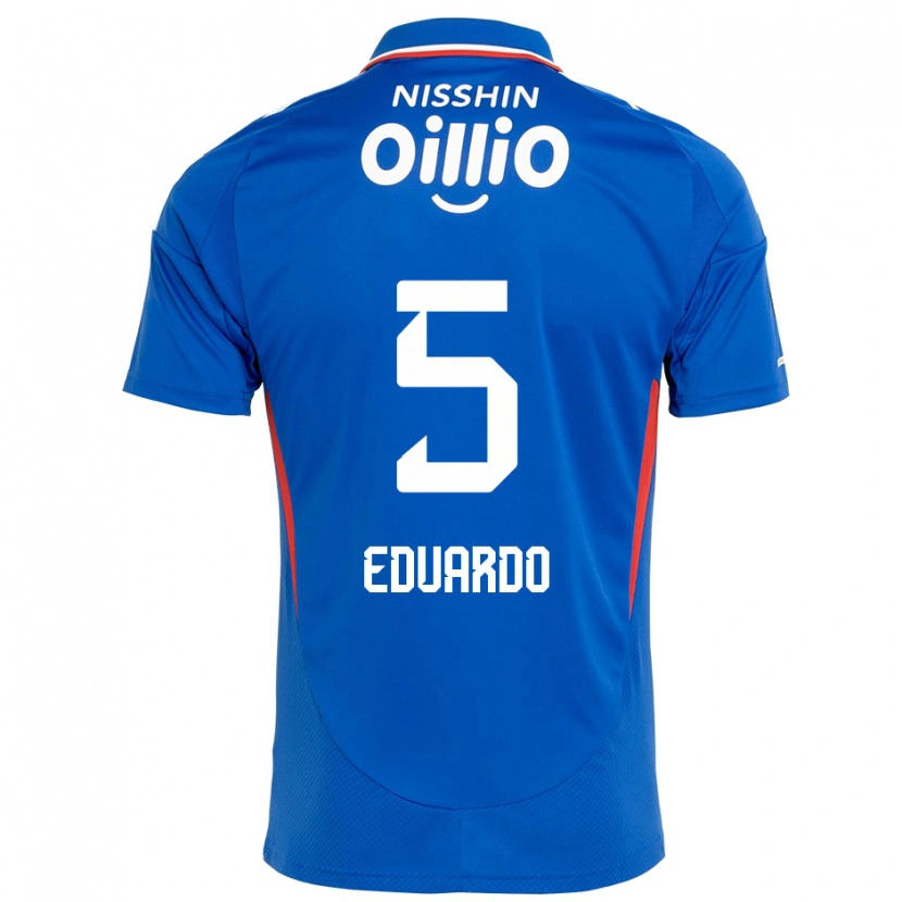Danxen Kinderen Eduardo #5 Koningsblauw Wit Thuisshirt Thuistenue 2025/26 T-Shirt België