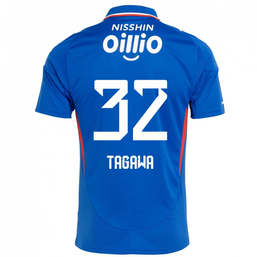 Danxen Kinderen Tomoki Tagawa #32 Koningsblauw Wit Thuisshirt Thuistenue 2025/26 T-Shirt België