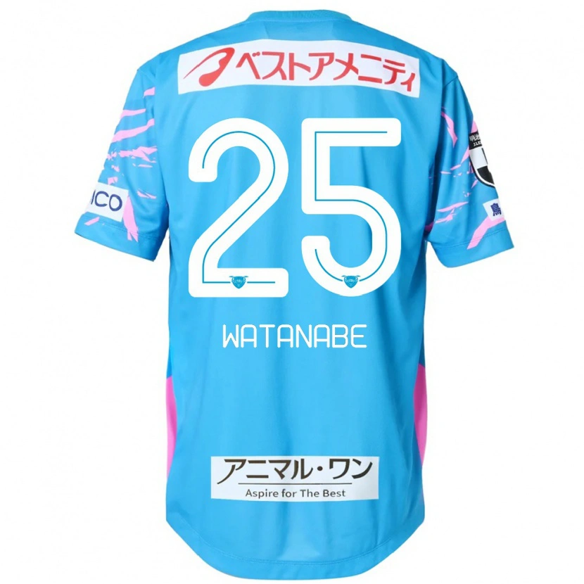 Danxen Kinderen Ryohei Watanabe #25 Blauw Roze Thuisshirt Thuistenue 2025/26 T-Shirt België