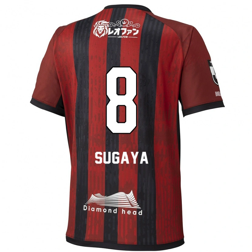 Danxen Kinderen Shuto Sugaya #8 Rood Zwart Thuisshirt Thuistenue 2025/26 T-Shirt België