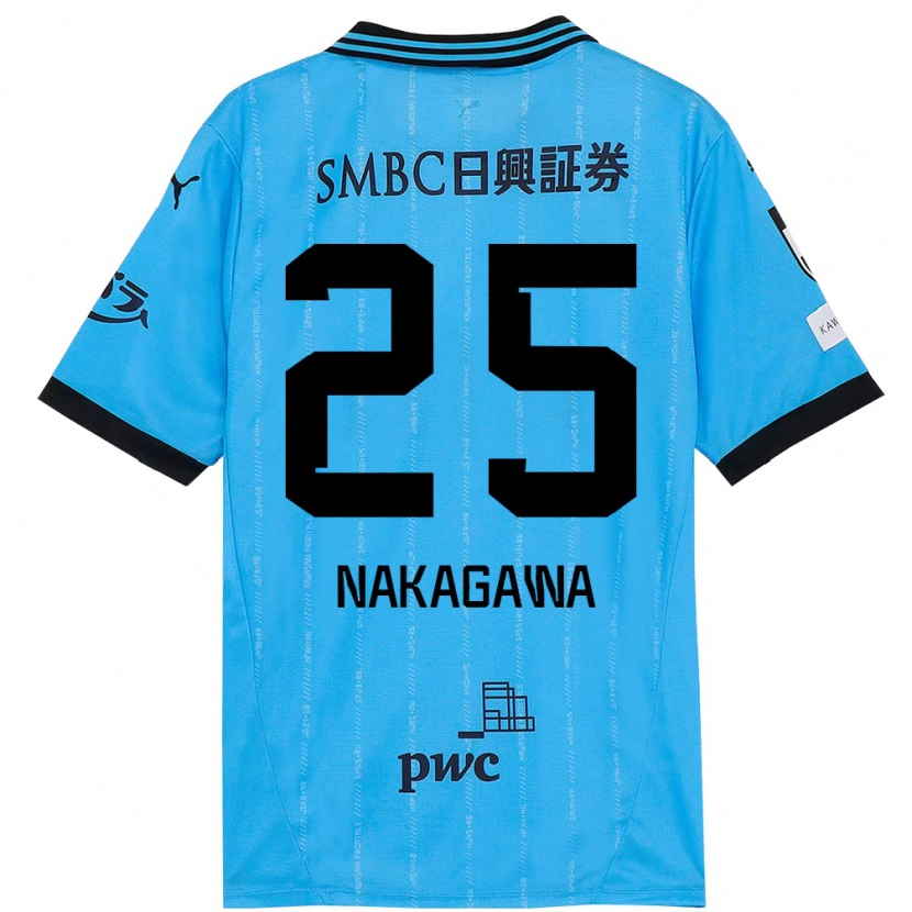 Danxen Kinderen Shin Nakagawa #25 Hemelsblauw Zwart Thuisshirt Thuistenue 2025/26 T-Shirt België