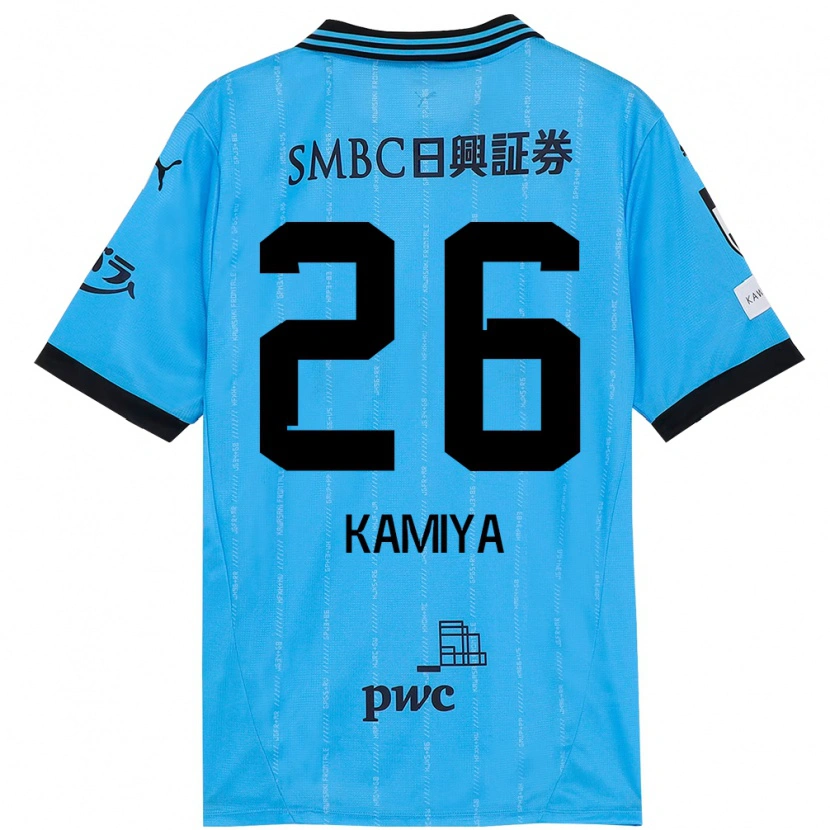 Danxen Kinderen Kaito Kamiya #26 Hemelsblauw Zwart Thuisshirt Thuistenue 2025/26 T-Shirt België
