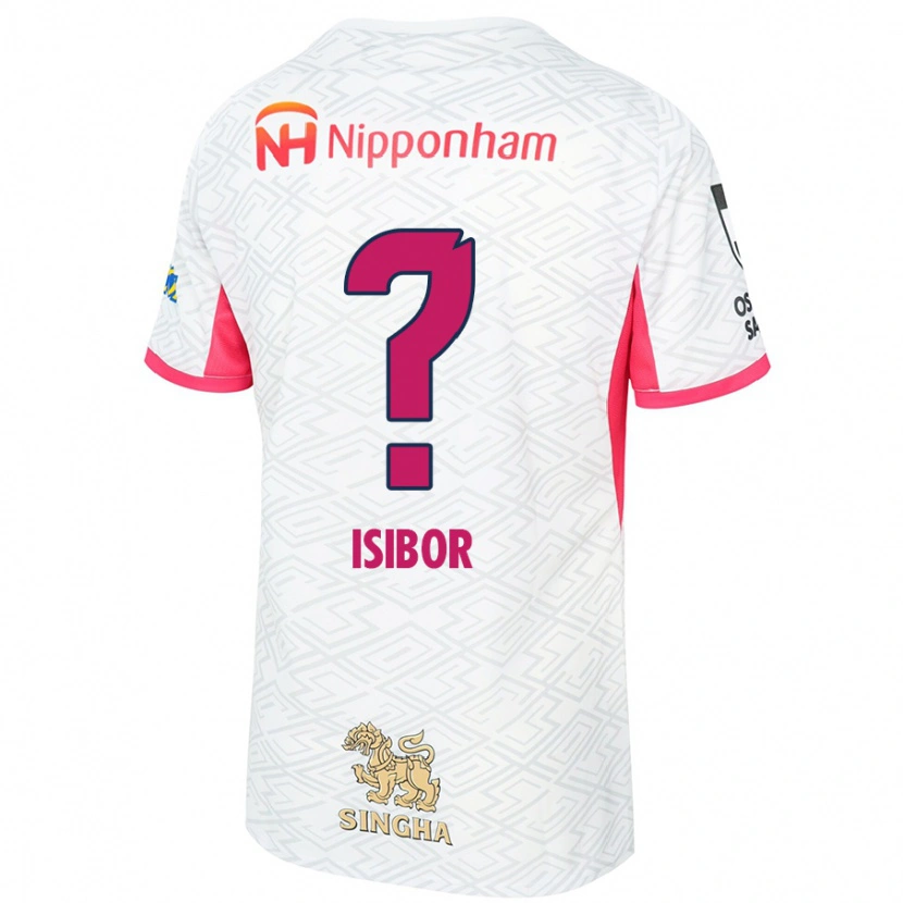 Danxen Kinderen Ken Isibor #0 Wit Sakura Roze Uitshirt Uittenue 2025/26 T-Shirt België